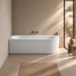 Romsdalen 170 cm, venstre akryl badekar, hvit matt
