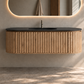 Nordic Shape 150 eik med sort matt servant u/speil