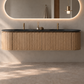 Nordic Shape 180 eik DOBBEL med sort matt servant u/speil