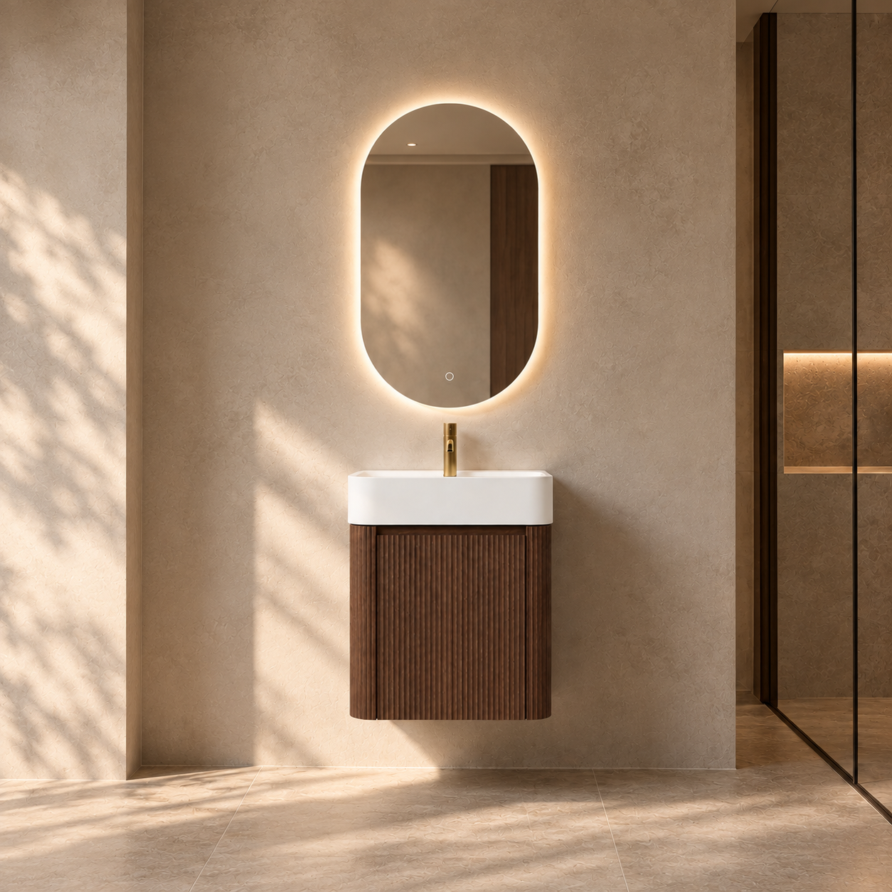Nordic Shape Small 50 Mørk eik med servant
