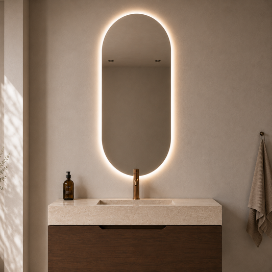 Venus ovalt speil med led